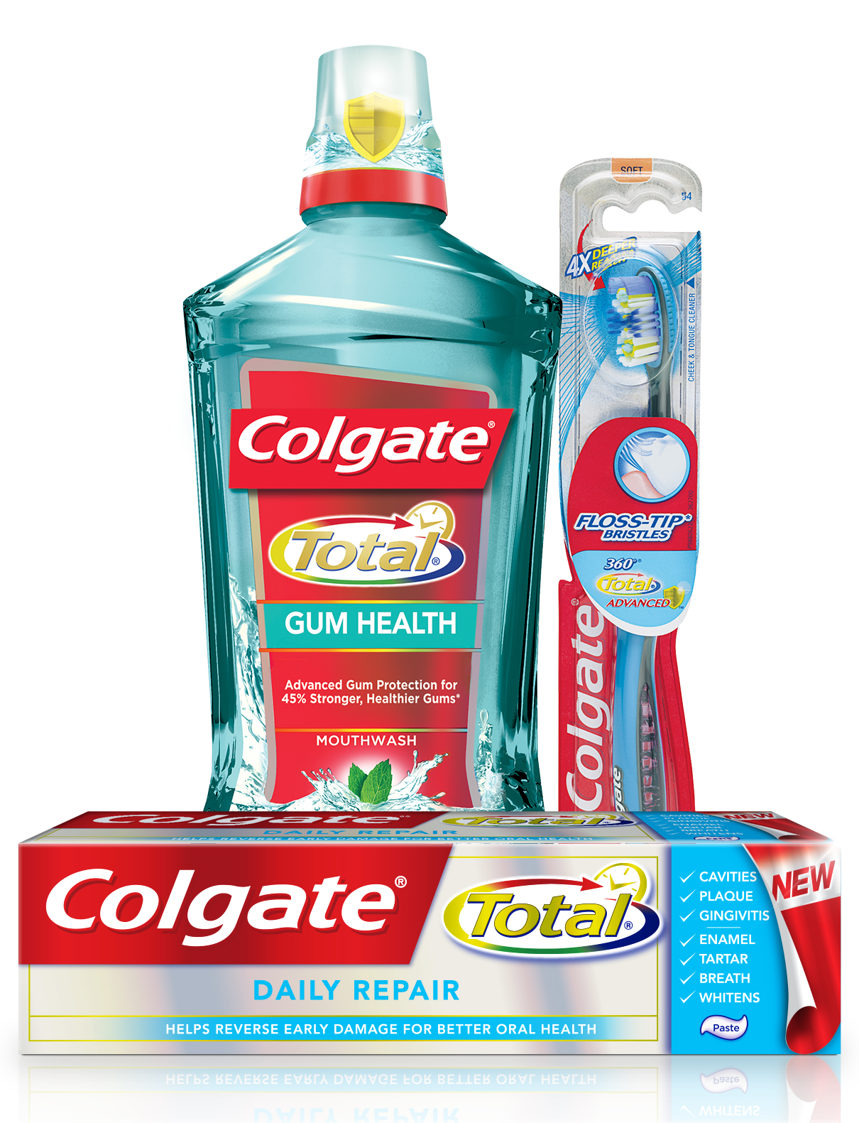 Colgate Total Daily Repair Mouthwash, Fresh